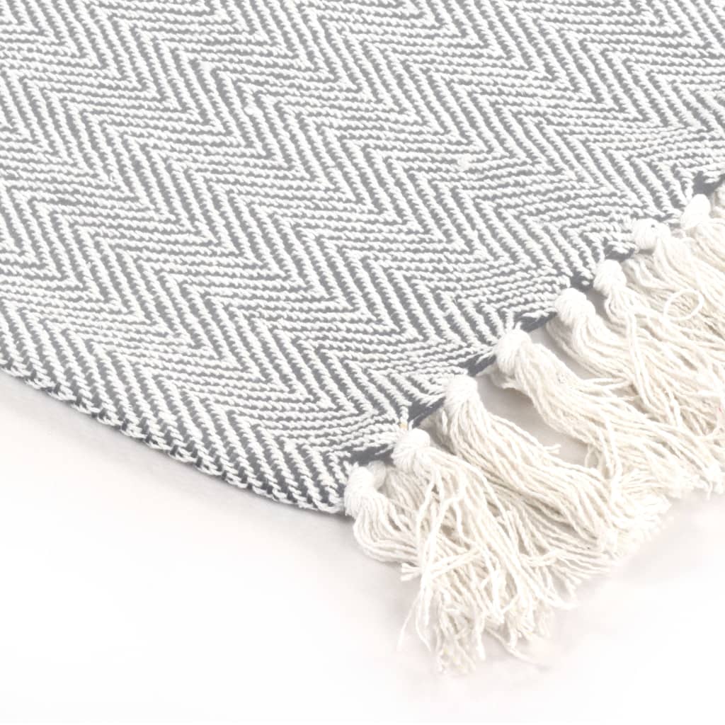 Plaid en Coton Gris 160x210 cm