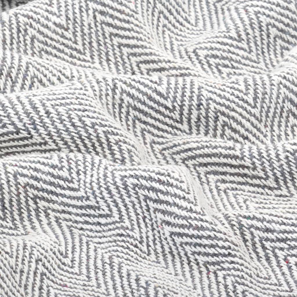 Plaid en Coton Gris 160x210 cm