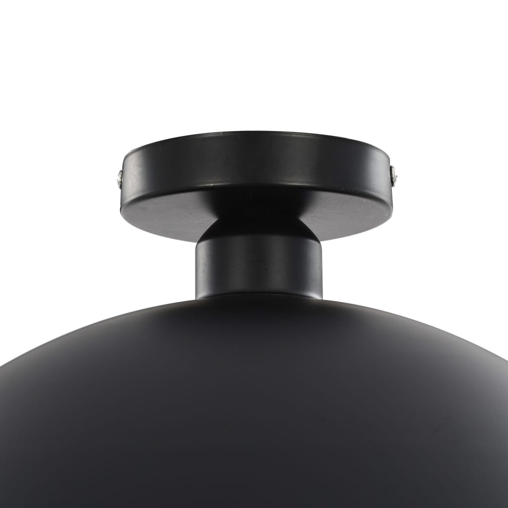 Plafonnier Noir et doré Semi sphérique