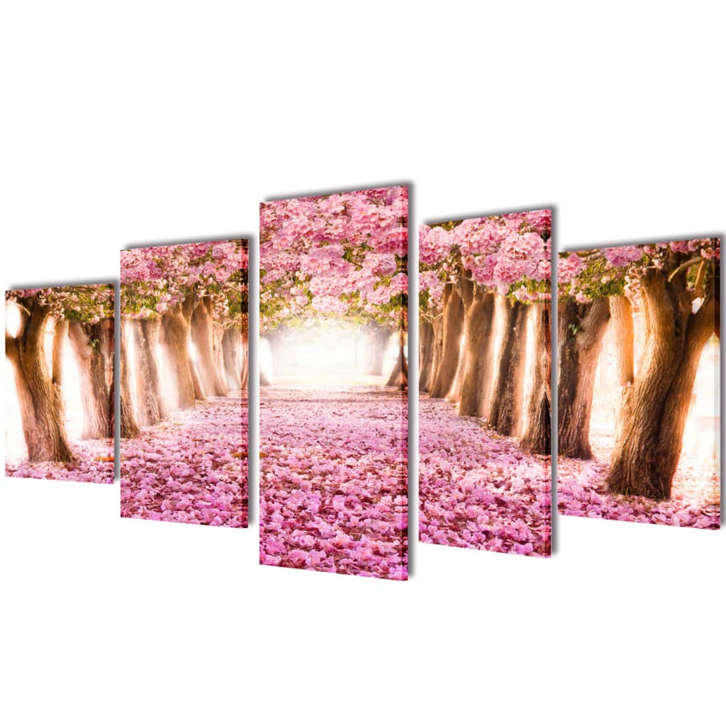 Toile Imprimé Cerisiers en fleurs