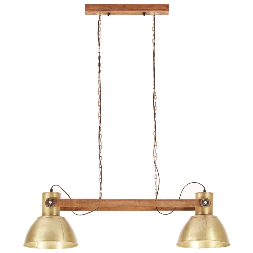 Lampe suspendue industrielle Laiton 109cm