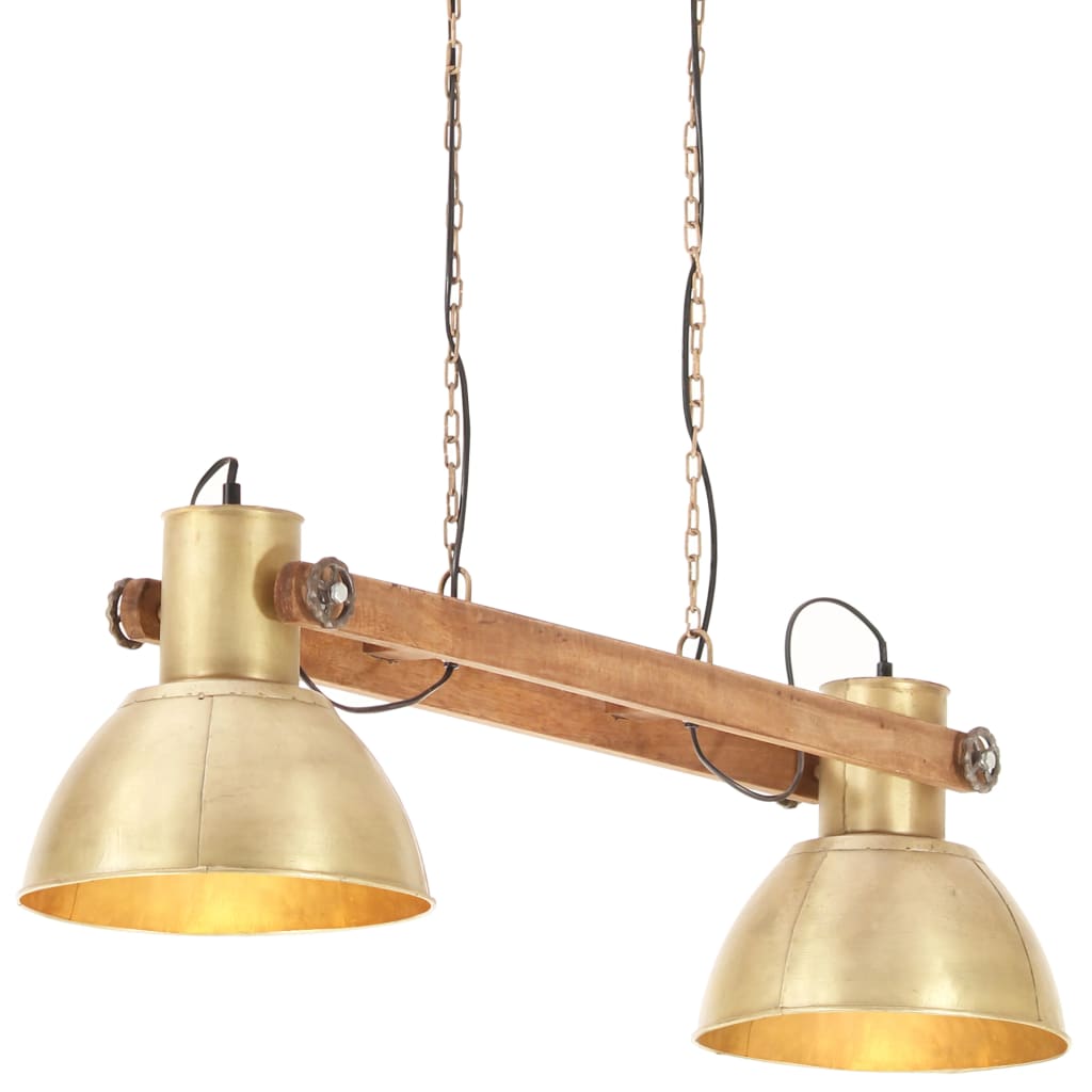 Lampe suspendue industrielle Laiton 109cm