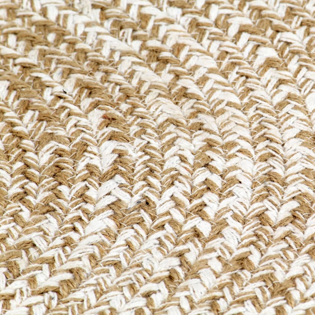 Tapis en Jute Blanc & marron 240 cm