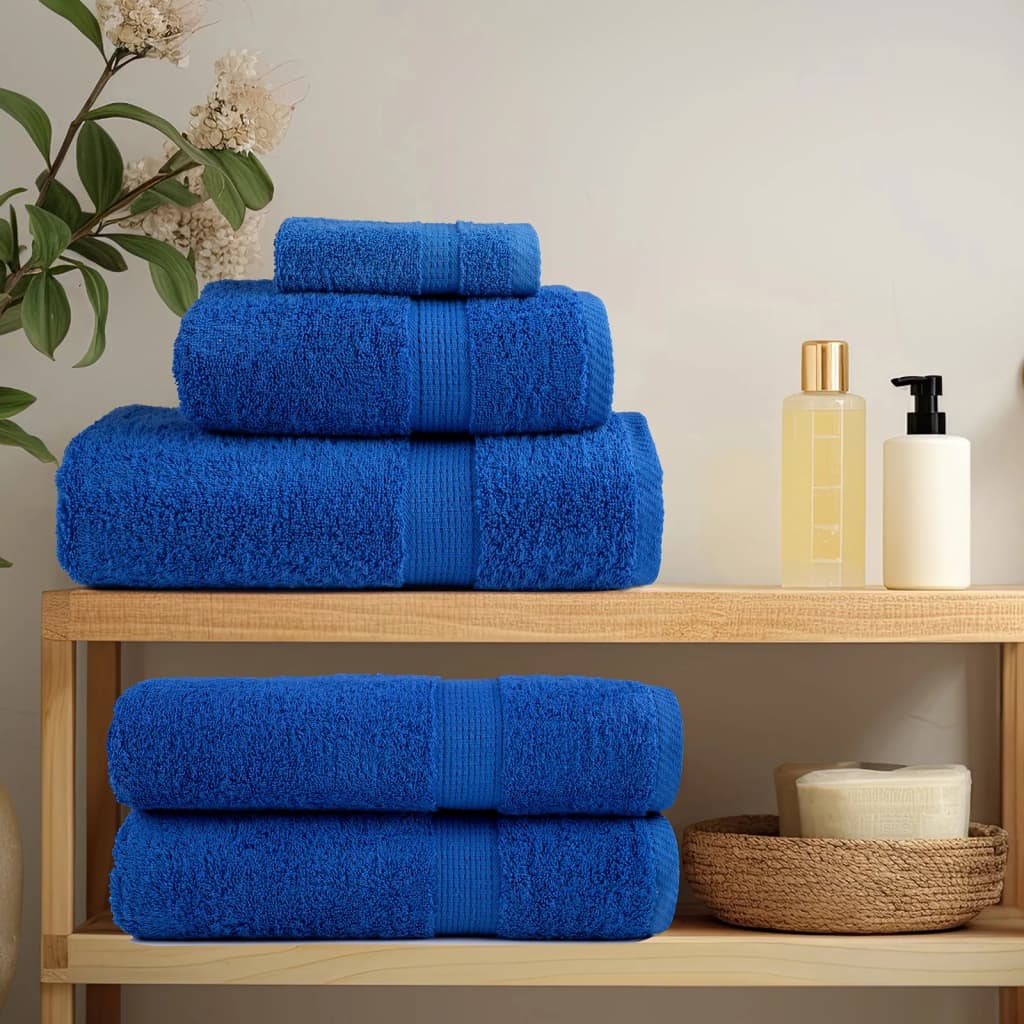 Serviettes de douche x4 Bleu 140cm