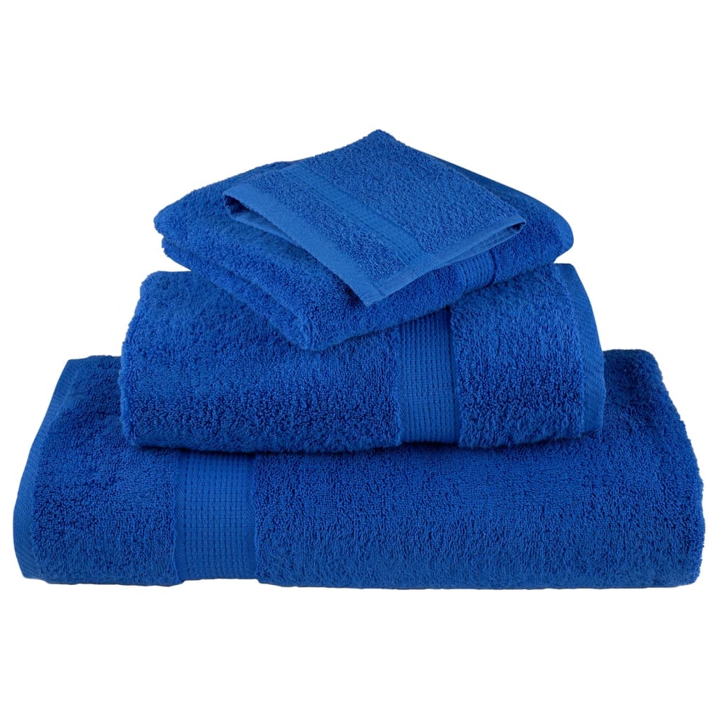 Serviettes de douche x4 Bleu 140cm