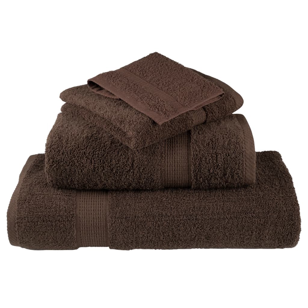Serviettes de douche x4 Marron 140cm