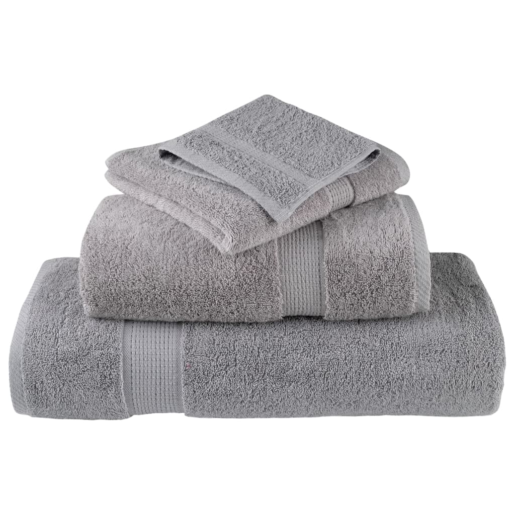 Serviettes de douche x4 Gris 140cm