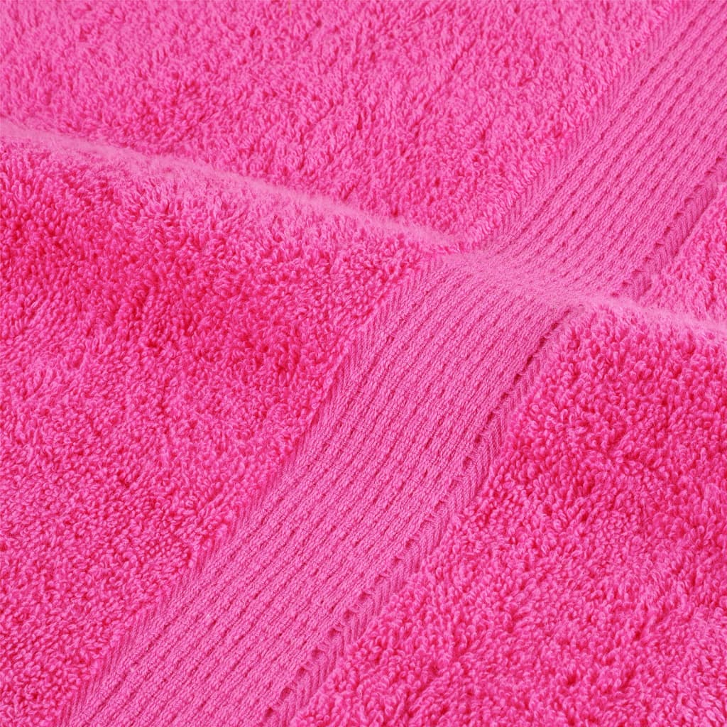 Serviettes de douche x4 Rose 140cm