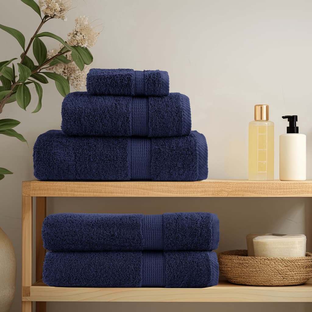 Ensemble de serviettes x8 Bleu marine