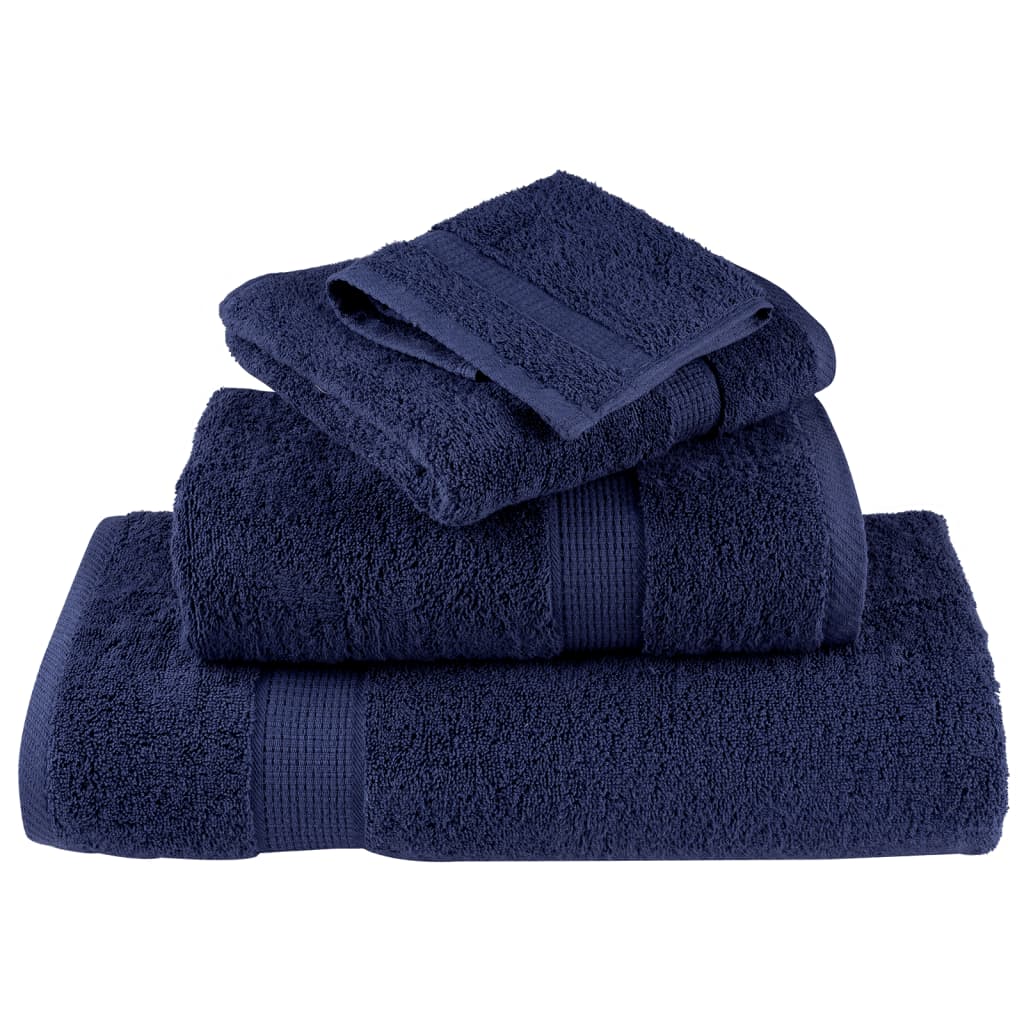 Ensemble de serviettes x8 Bleu marine