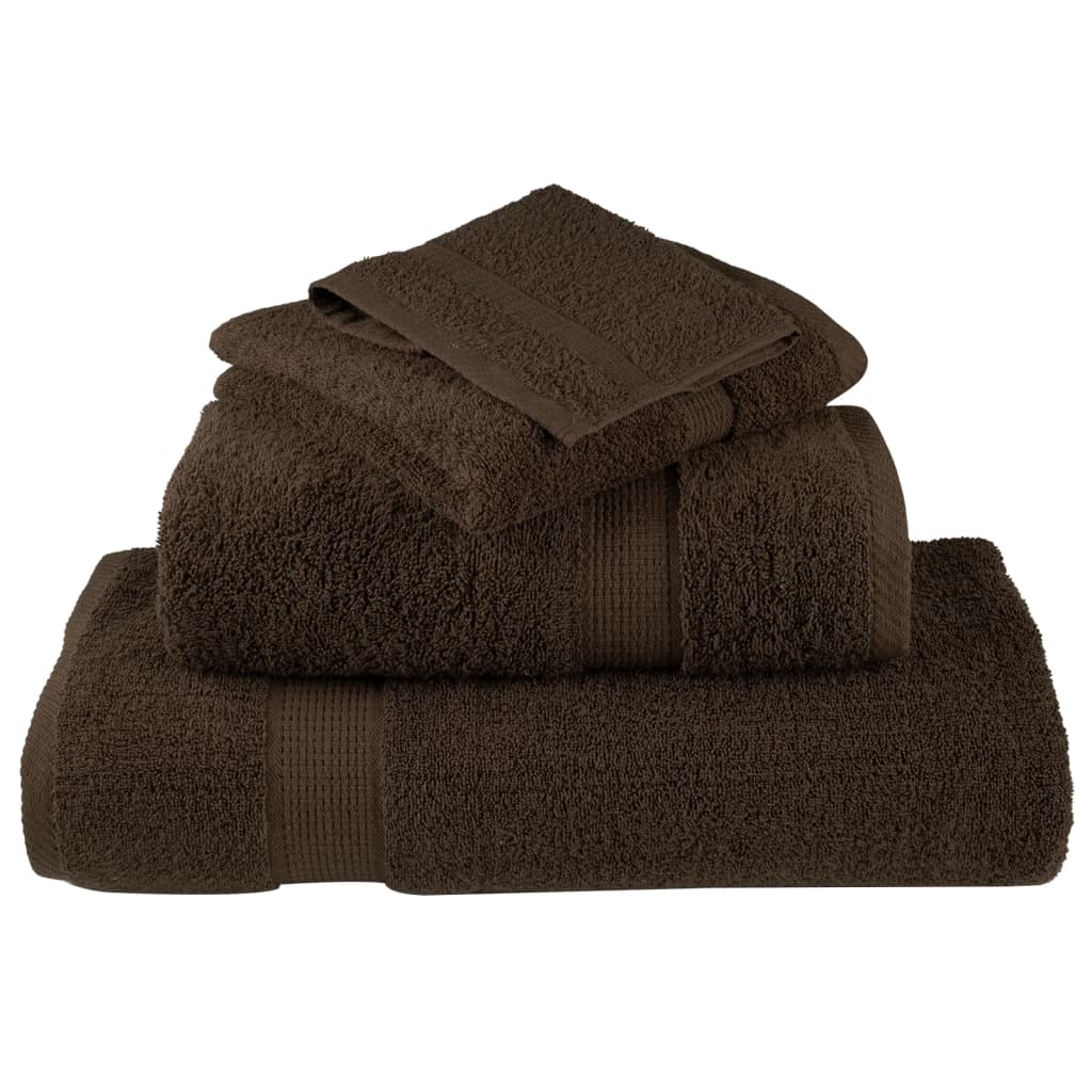 Ensemble de serviettes x6 Marron