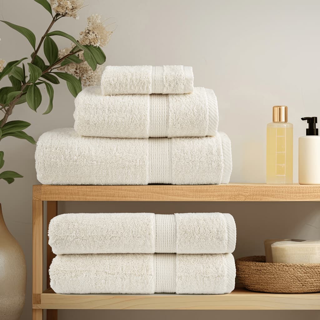 Ensemble de serviettes x6 Crème