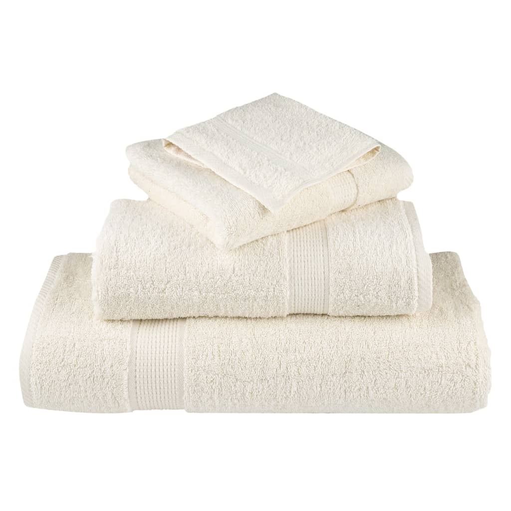 Ensemble de serviettes x6 Crème