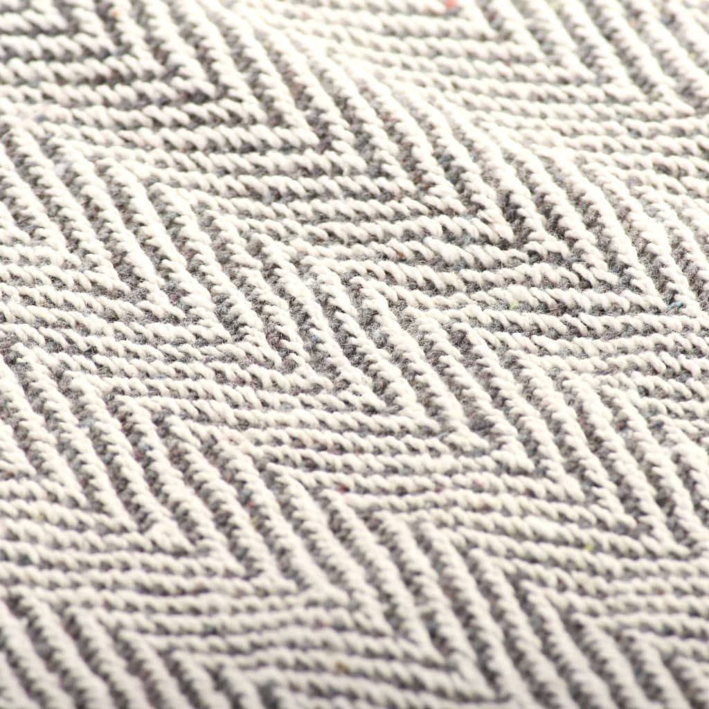 Plaid en Coton Gris 125x150 cm