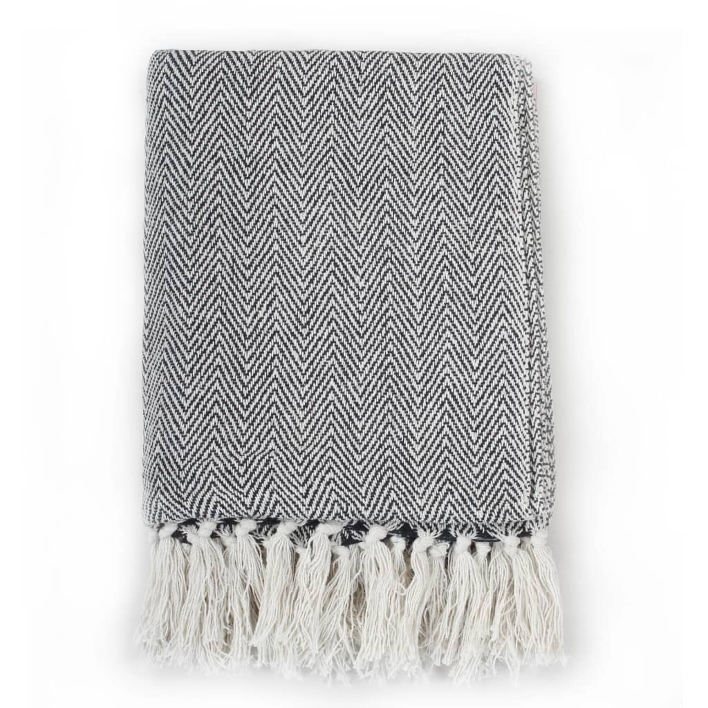 Plaid en Coton Bleu Marine 125x150 cm