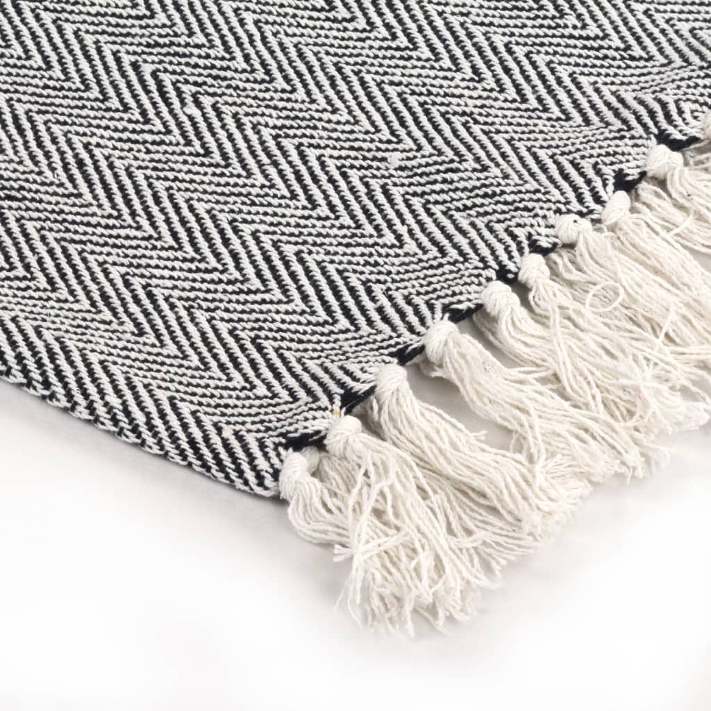 Plaid en Coton Bleu Marine 125x150 cm