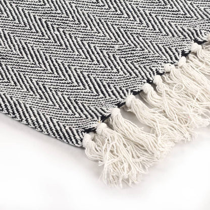 Plaid en Coton Bleu Marine 125x150 cm
