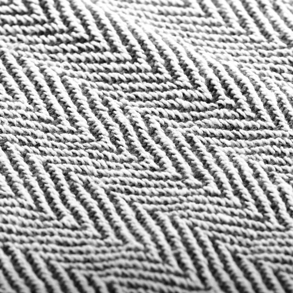 Plaid en Coton Bleu Marine 220x250 cm