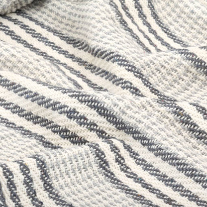 Plaid en Coton Gris & Blanc 220x250 cm