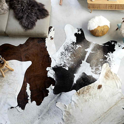 Tapis en Véritable peau de Vache Noir & Blanc