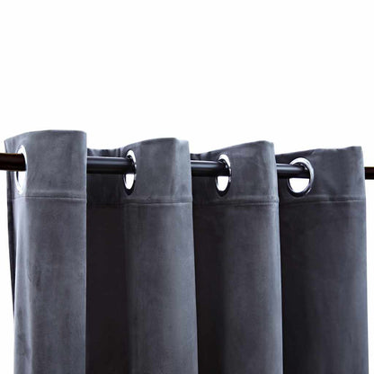 Rideaux occultants en Velours Anthracite 140x225cm