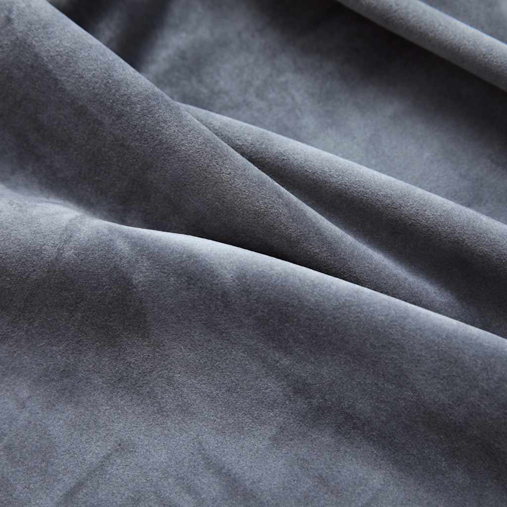 Rideaux occultants en Velours Anthracite 140x225cm
