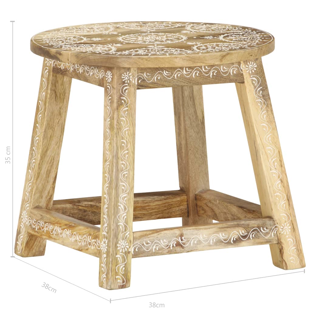 Tabouret peint à la main en Bois de manguier