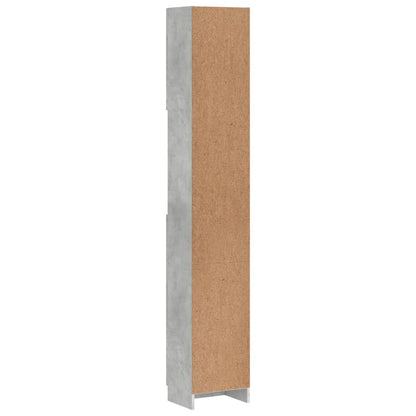 Armoire salle de bain Gris béton 32x25,5x190 cm Bois ingénierie