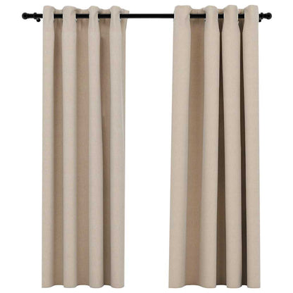 Rideaux occultants aspect lin 140x175cm