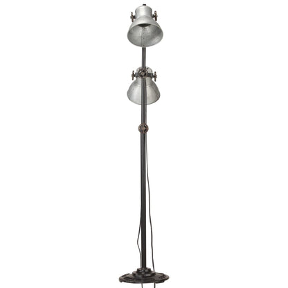 Lampadaire avec 2 abat-jour Argenté E27 Fonte