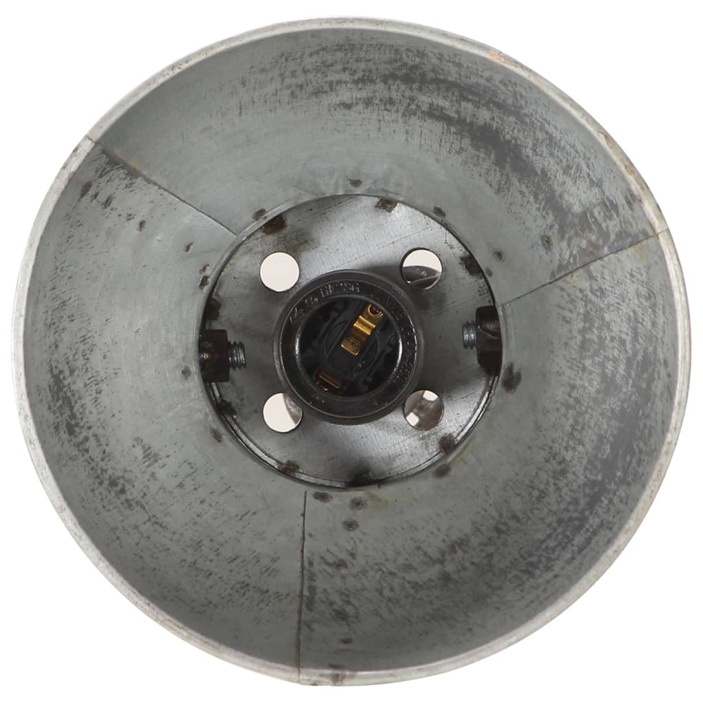 Lampadaire avec 2 abat-jour Argenté E27 Fonte