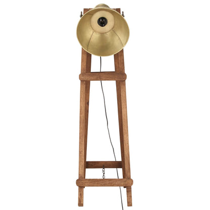 Lampadaires x3 Laiton & Bois de manguier massif