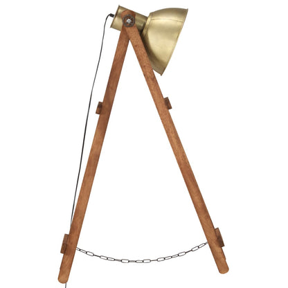 Lampadaires x3 Laiton & Bois de manguier massif
