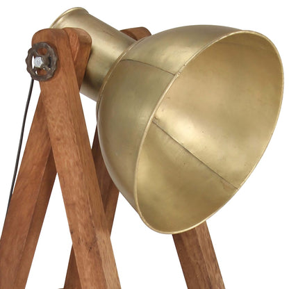 Lampadaires x3 Laiton & Bois de manguier massif