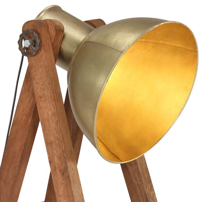 Lampadaires x3 Laiton & Bois de manguier massif
