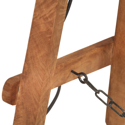 Lampadaires x3 Laiton & Bois de manguier massif
