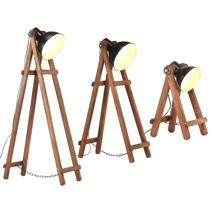 Lampadaires x3 Bois de manguier massif