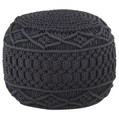 Pouf en macramé & Coton
