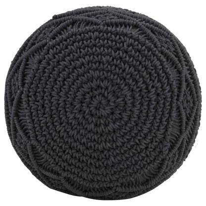 Pouf en macramé & Coton