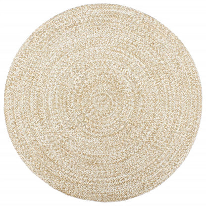 Tapis en Jute Blanc & marron 240 cm