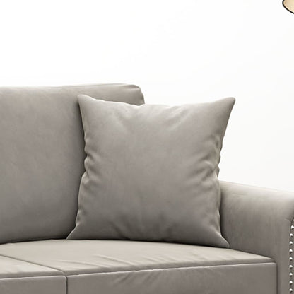 Coussins Velour Gris Clair