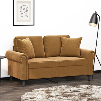 Coussins Velour Marron