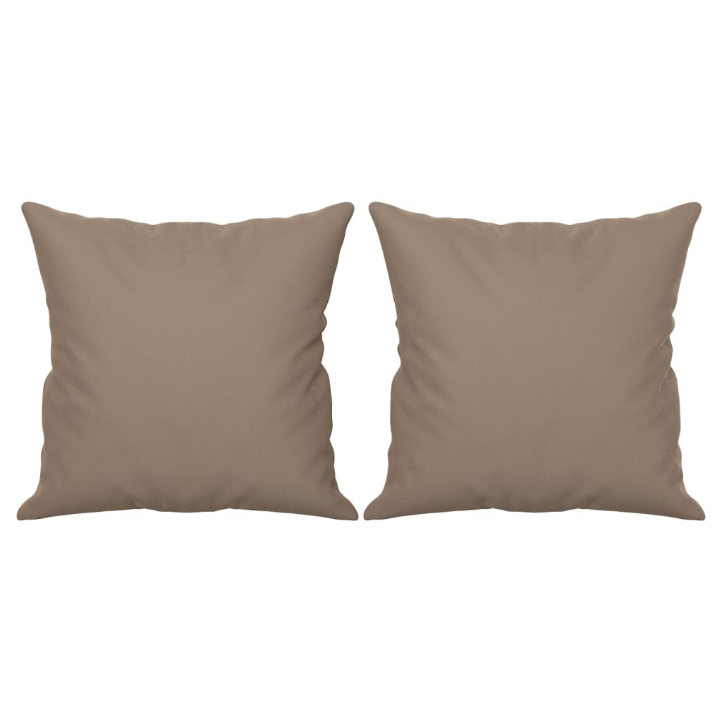 Coussins Déco Taupe Microfibre