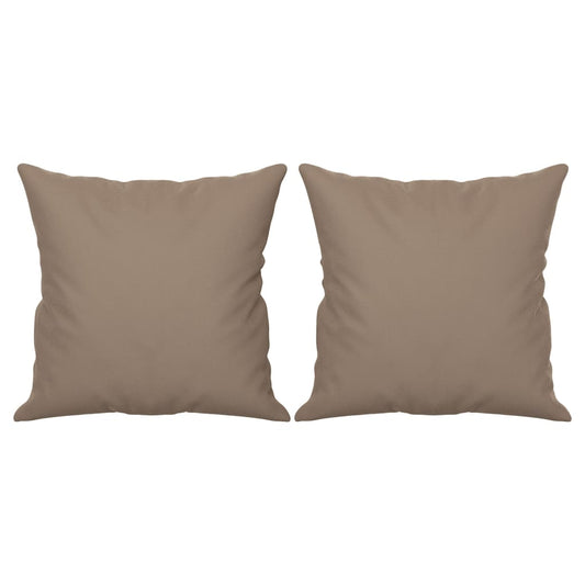 Coussins Déco Taupe Microfibre