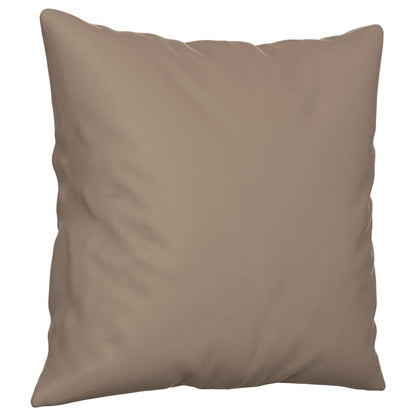Coussins Déco Taupe Microfibre