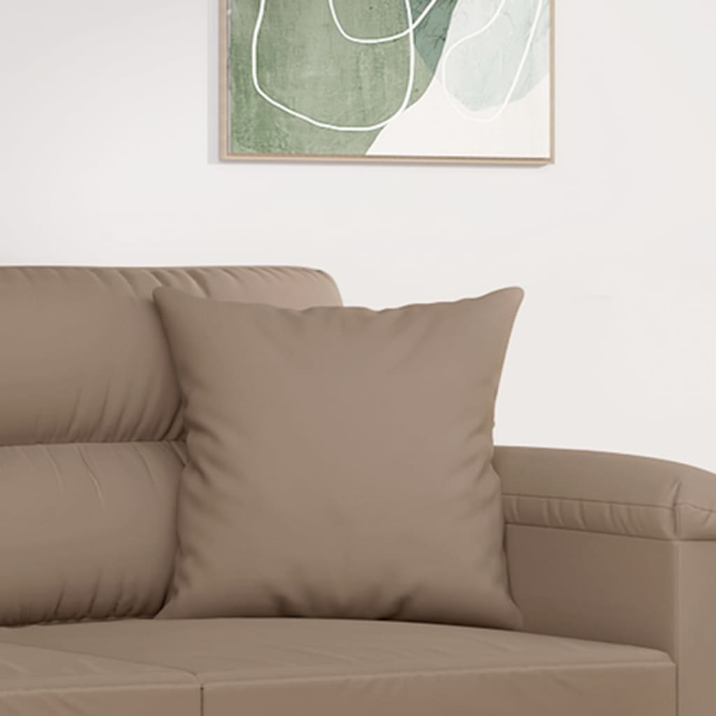 Coussins Déco Taupe Microfibre