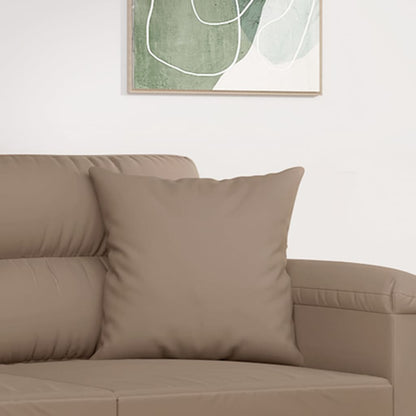Coussins Déco Taupe Microfibre