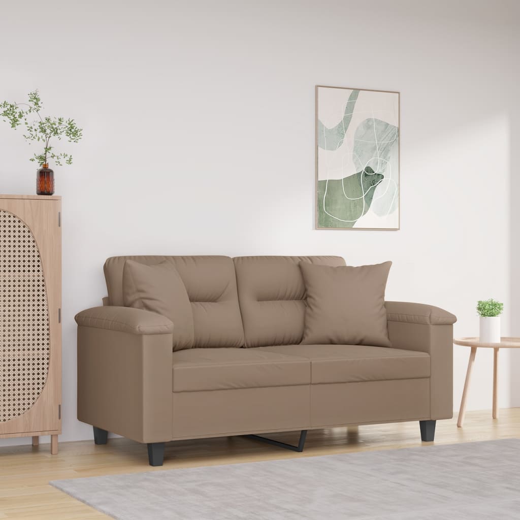 Coussins Déco Taupe Microfibre