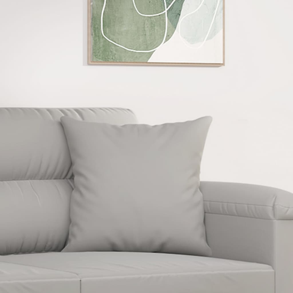 Coussins Déco Gris Clair Microfibre