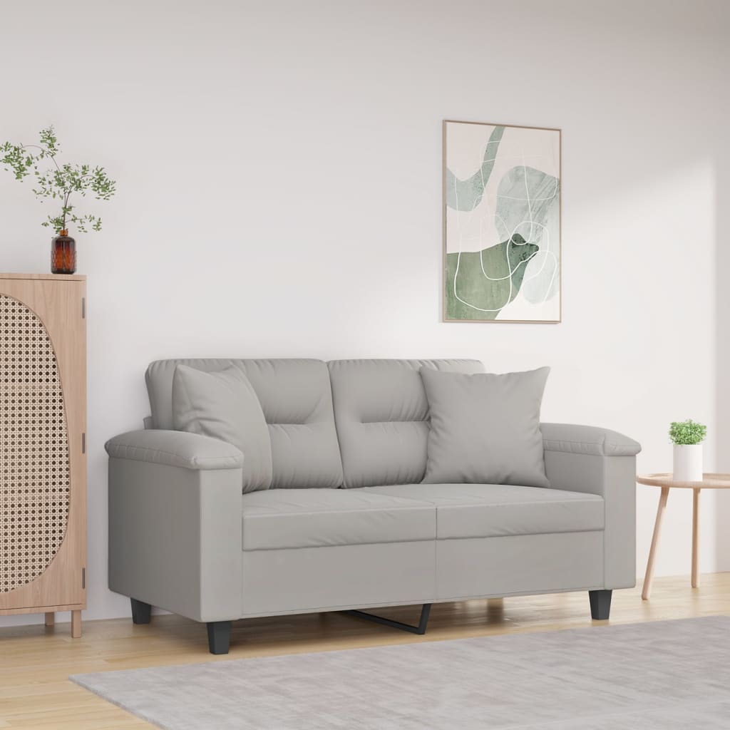 Coussins Déco Gris Clair Microfibre